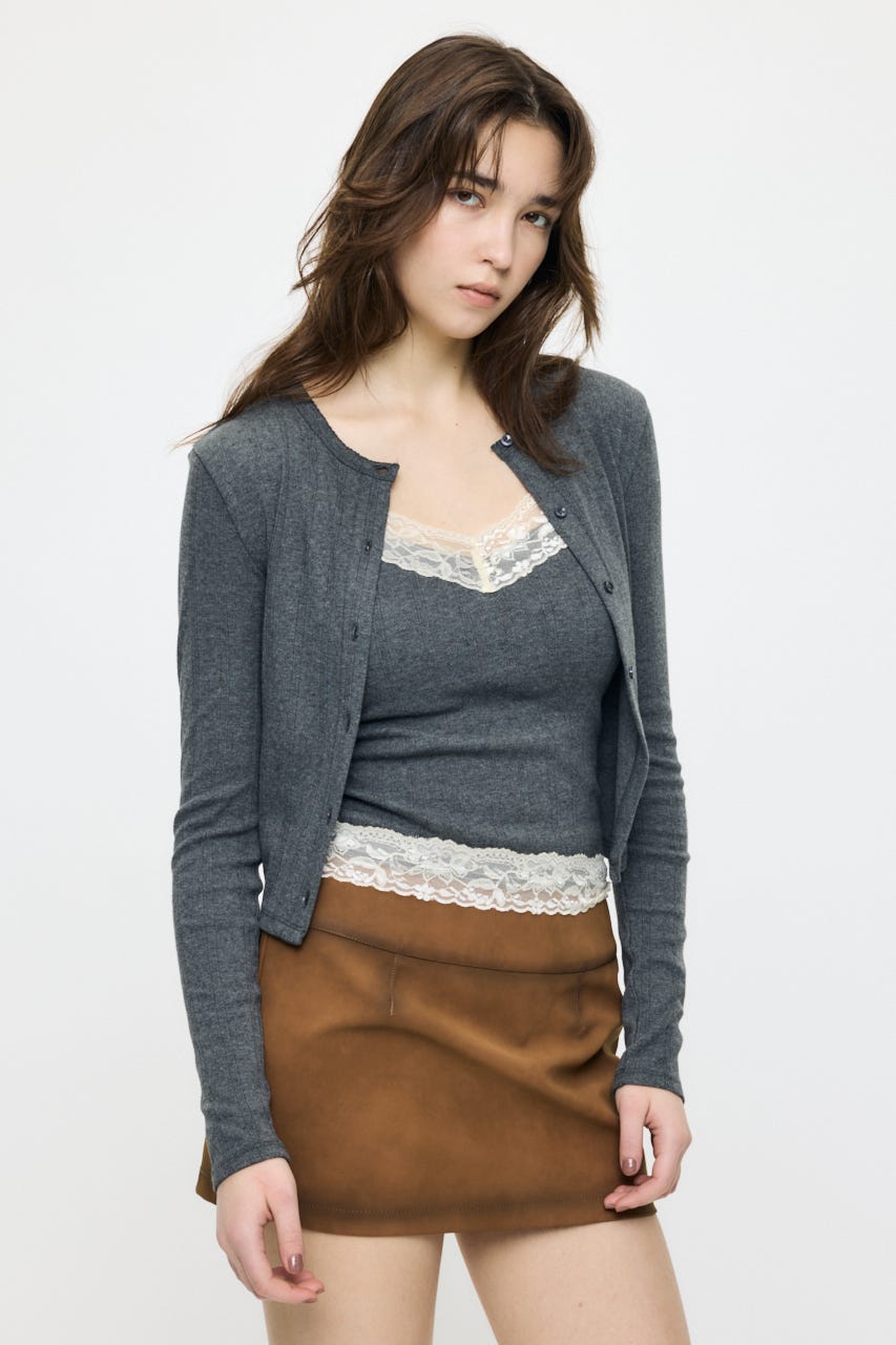 【SS先行アイテム】LACY CAMI AND カーディガン T.GRY FREE