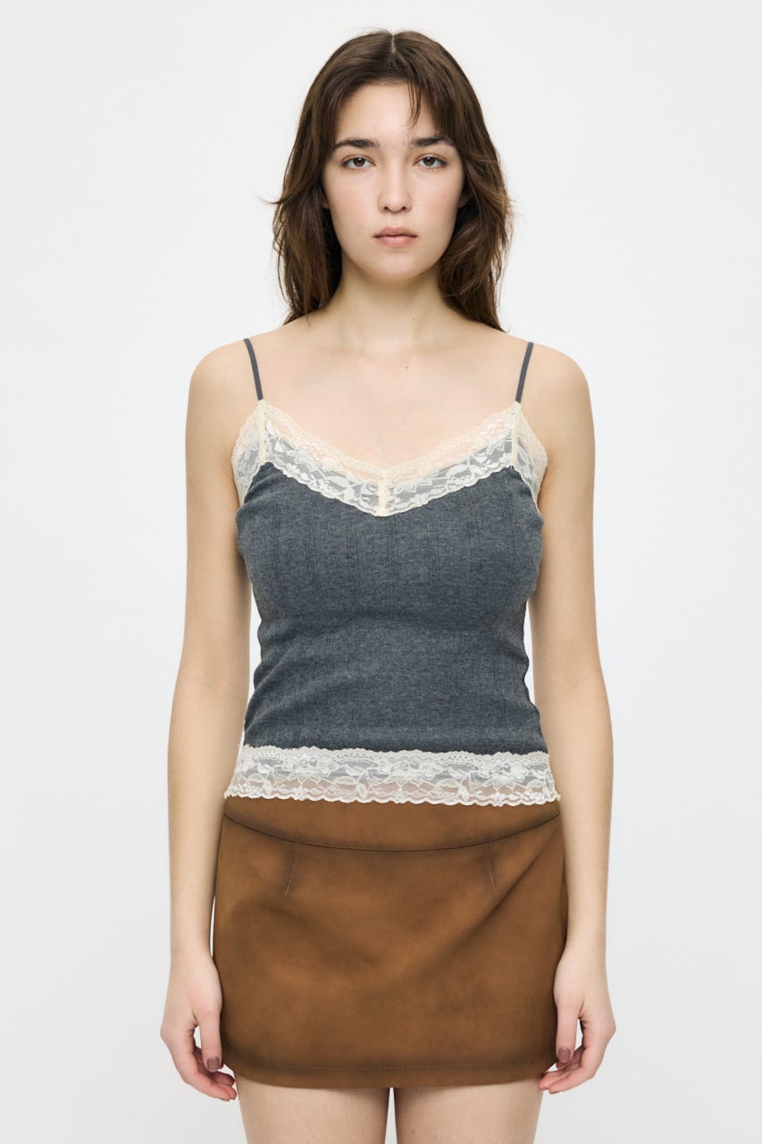 【SS先行アイテム】LACY CAMI AND カーディガン T.GRY FREE