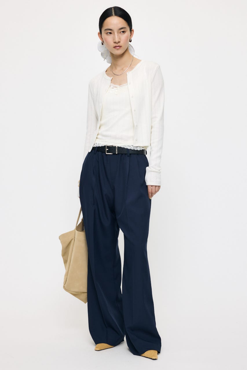 LACY CAMI AND カーディガン WHT FREE