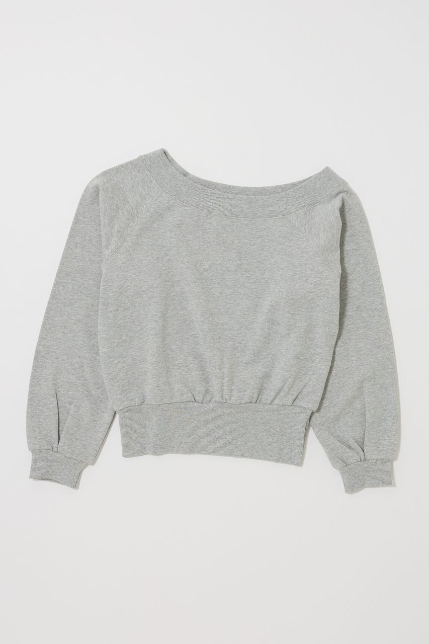 SIDE SLIT OFF SHOULDER スウェット T.GRY FREE