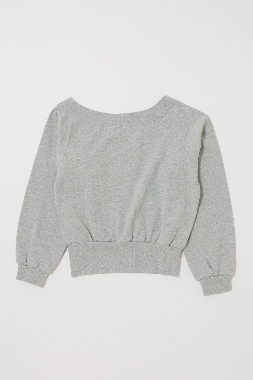 SIDE SLIT OFF SHOULDER スウェット T.GRY FREE