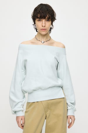 SIDE SLIT OFF SHOULDER スウェット