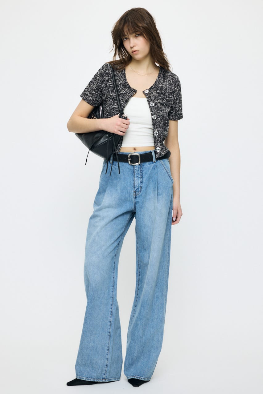 TWEED CRUSH トップス BLK FREE