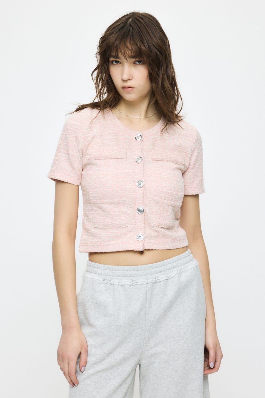 TWEED CRUSH トップス PNK FREE