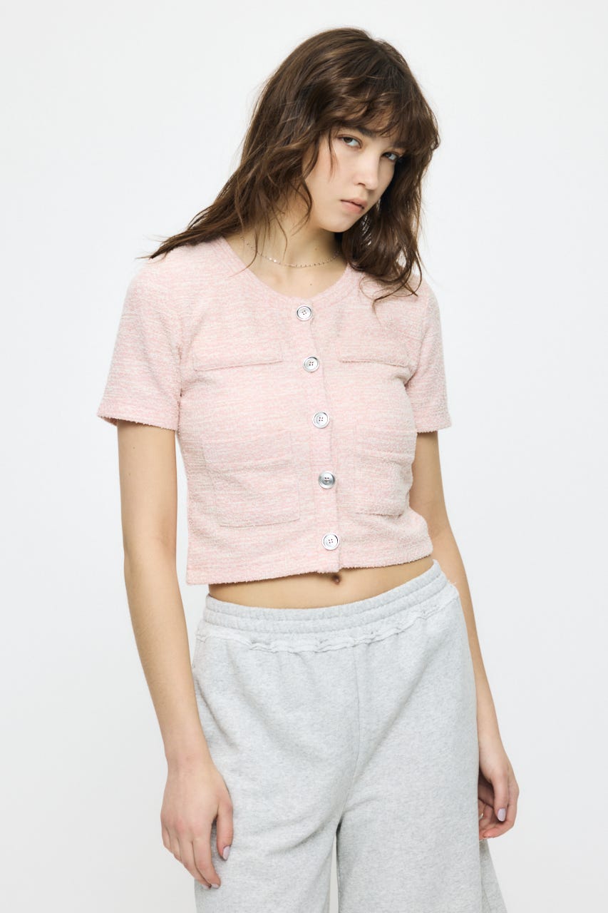 TWEED CRUSH トップス PNK FREE