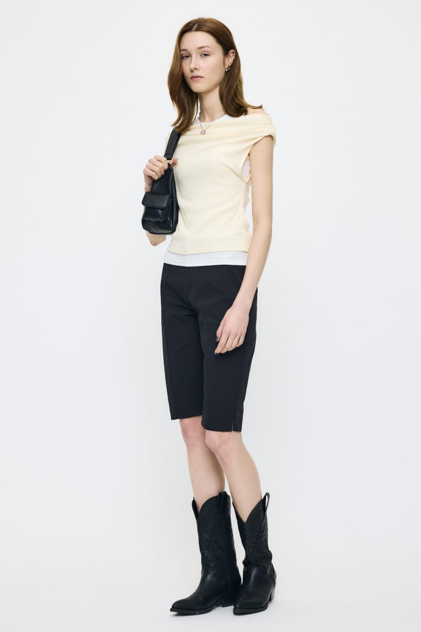 LAYERED OFF SHOULDER トップス IVOY FREE