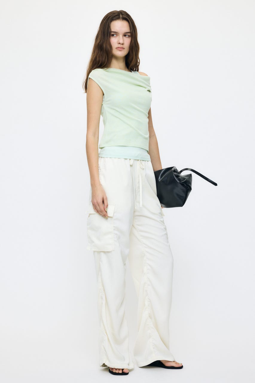 LAYERED OFF SHOULDER トップス MINT FREE