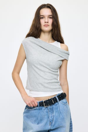 LAYERED OFF SHOULDER トップス