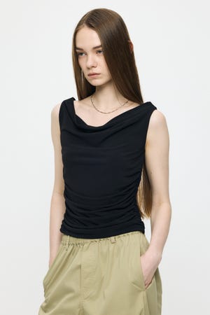 WAIST GATHER DRAPE トップス