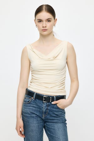 WAIST GATHER DRAPE トップス