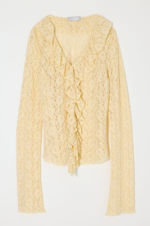 【SS先行アイテム】LACE RUFFLE トップス