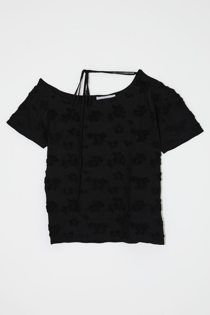 FLORAL JACQUARD CUT トップス