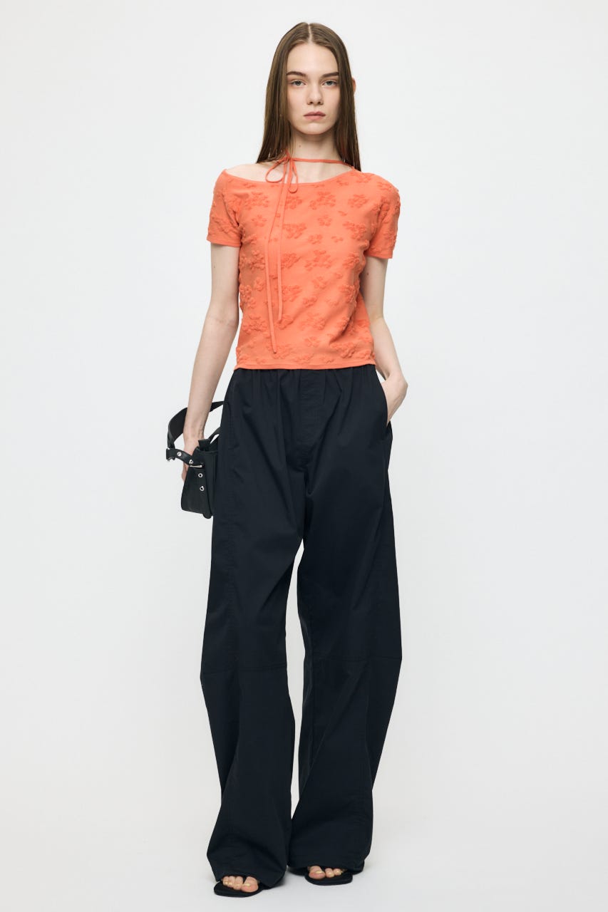 FLORAL JACQUARD CUT トップス ORG FREE