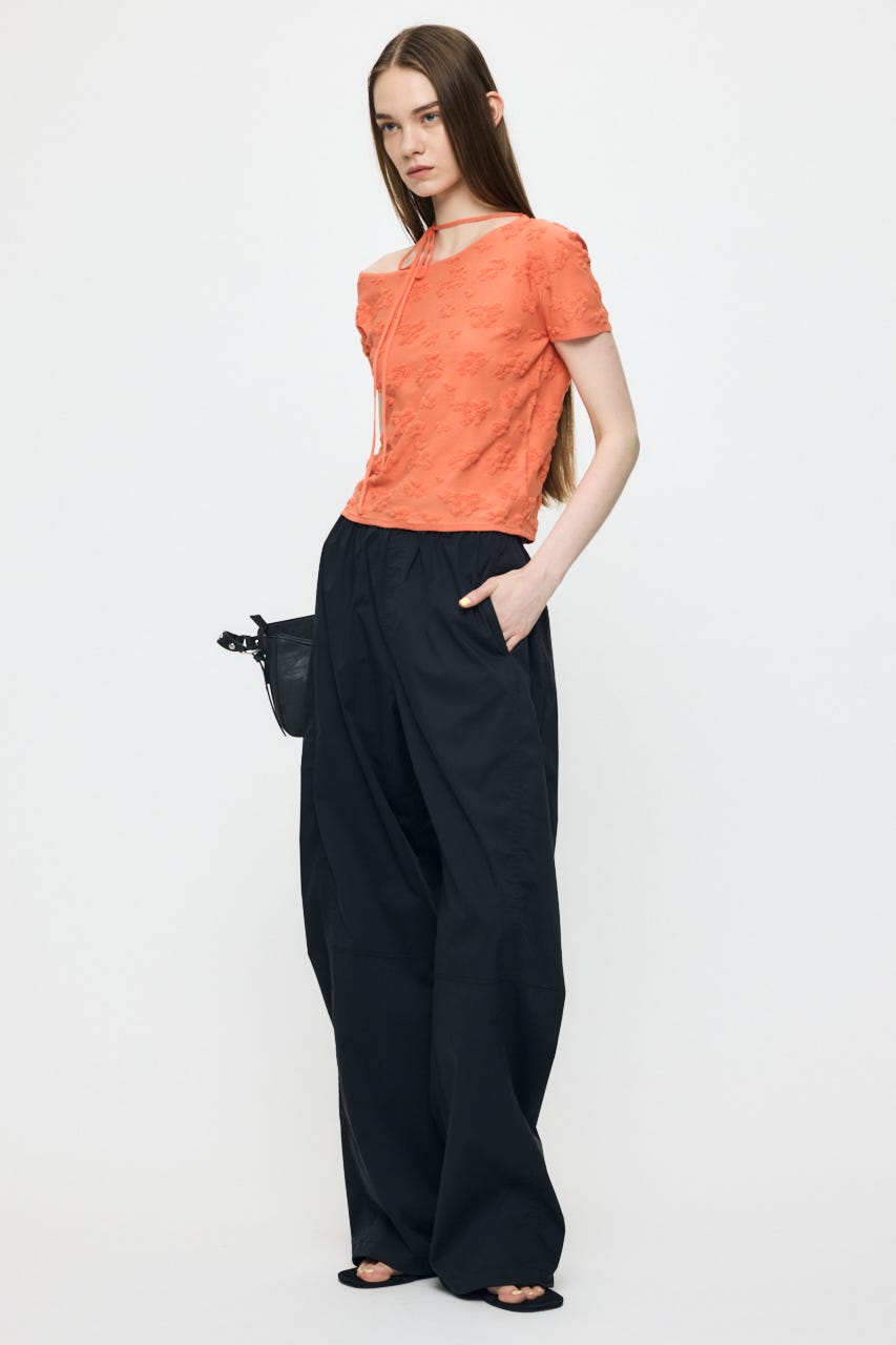 FLORAL JACQUARD CUT トップス ORG FREE