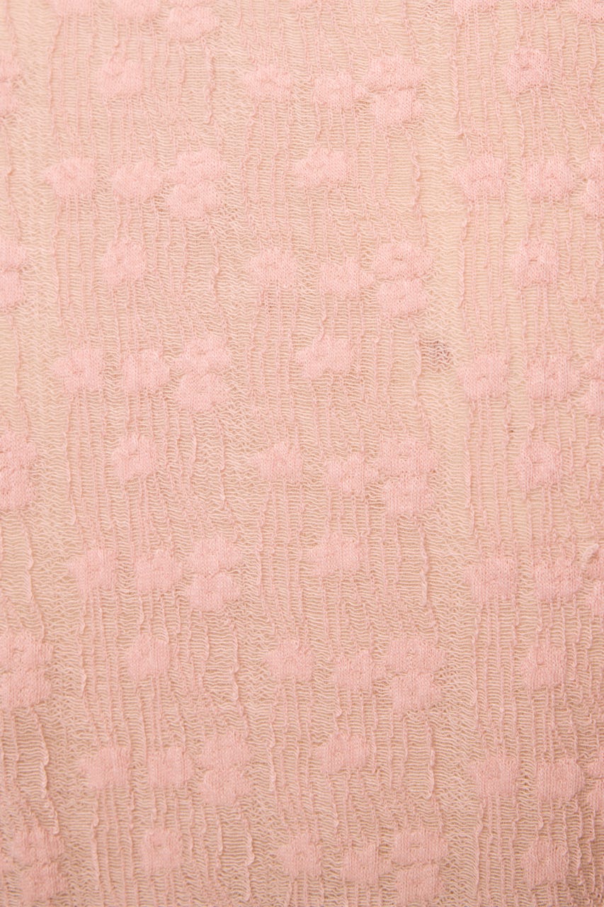 SHIRRING LACE トップス PNK FREE