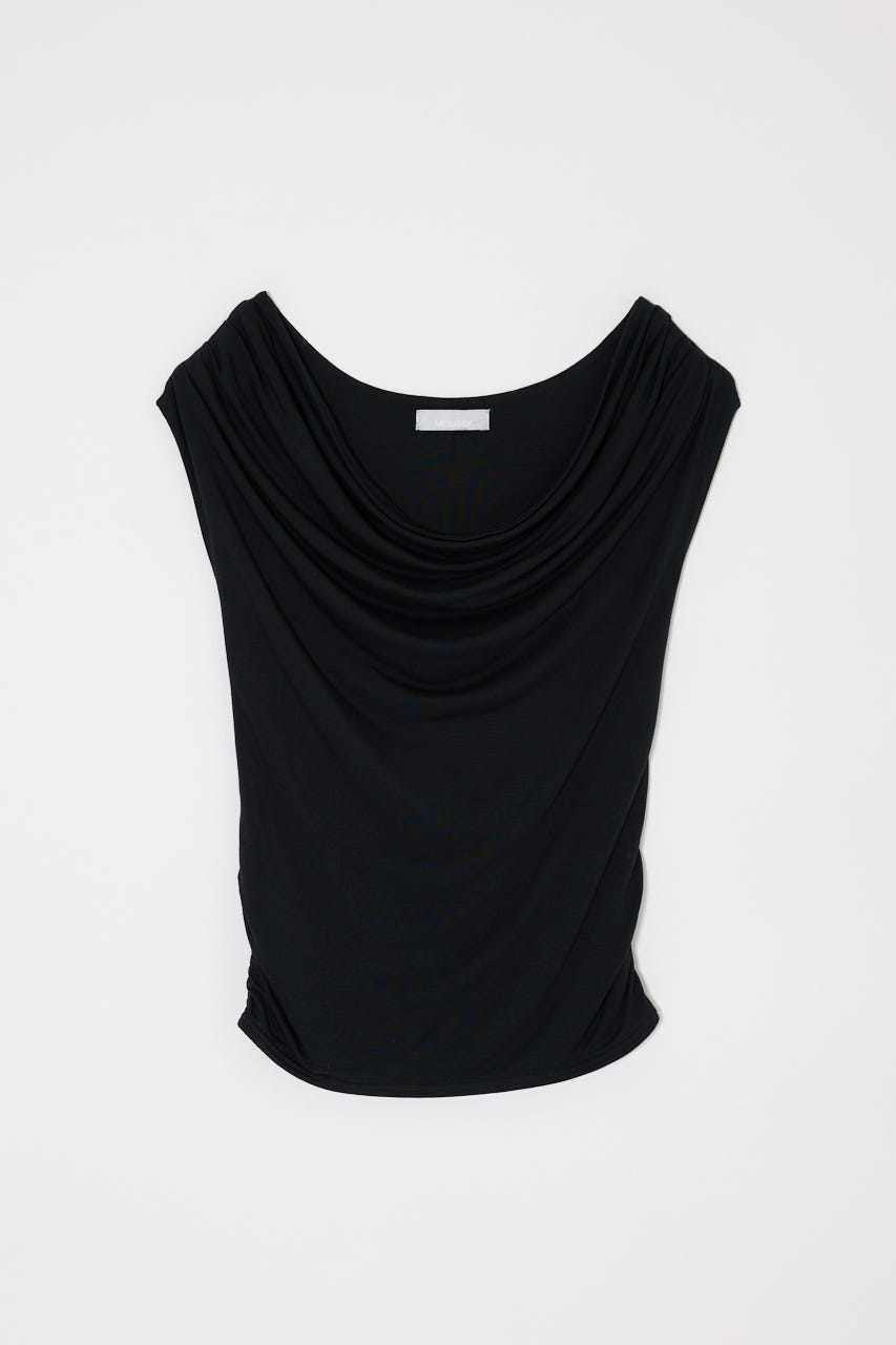 DRAPE OFF SHOULDER CUT トップス BLK FREE