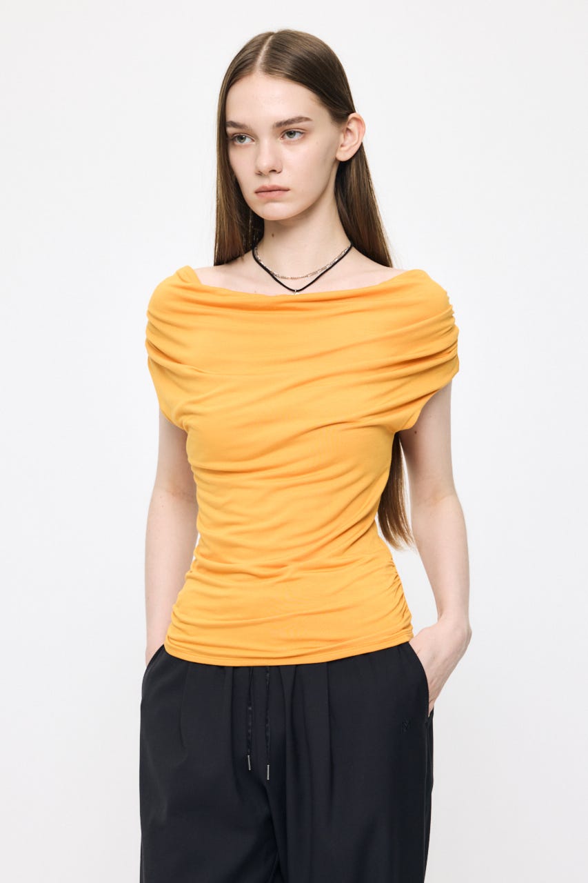 DRAPE OFF SHOULDER CUT トップス ORG FREE