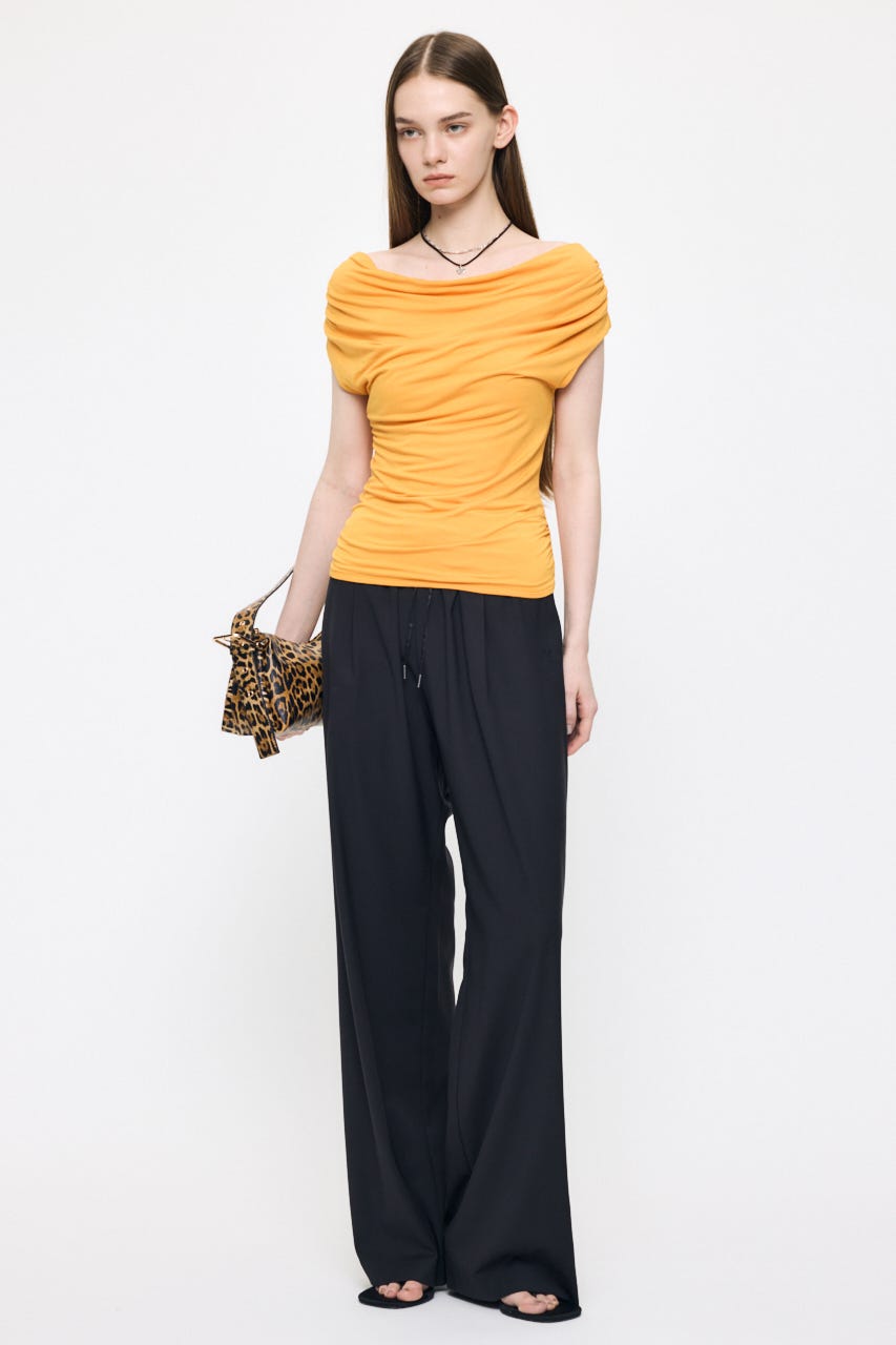 DRAPE OFF SHOULDER CUT トップス ORG FREE