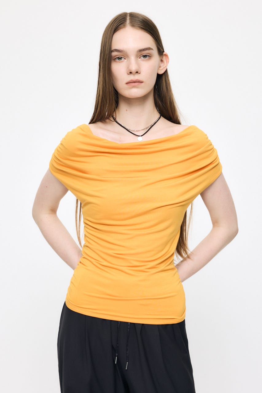 DRAPE OFF SHOULDER CUT トップス ORG FREE