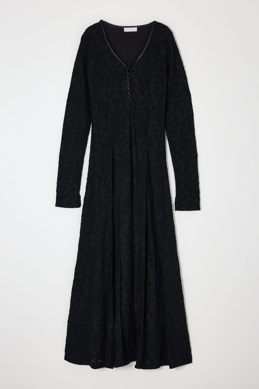 【SS先行アイテム】SCOOP NECK MAXI ドレス BLK 1