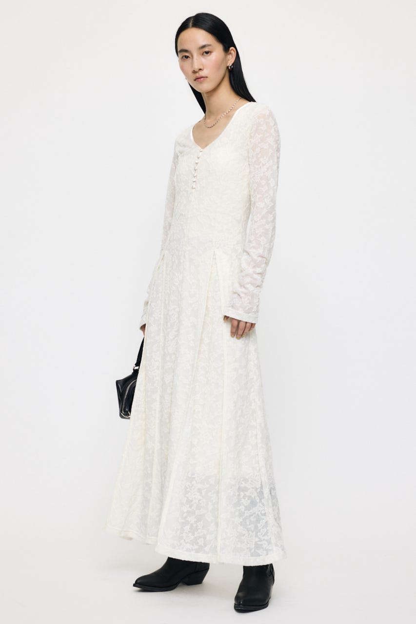 SCOOP NECK MAXI ドレス IVOY 2