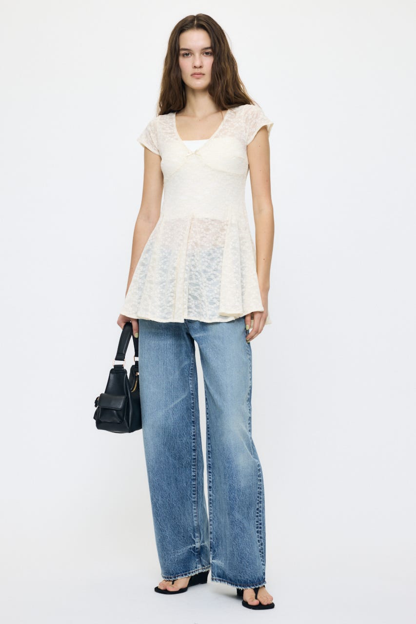 LACE SKATER ドレス IVOY FREE