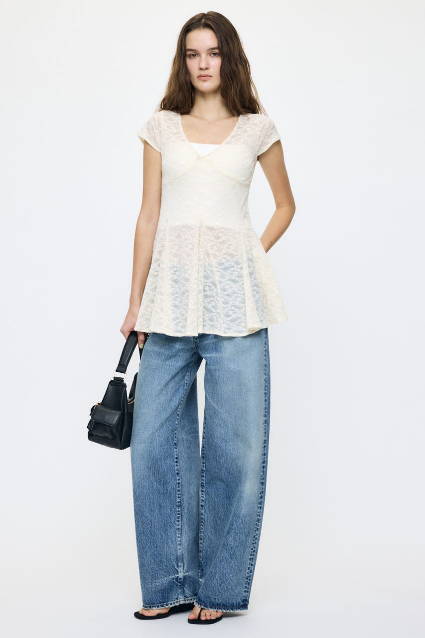 LACE SKATER ドレス IVOY FREE