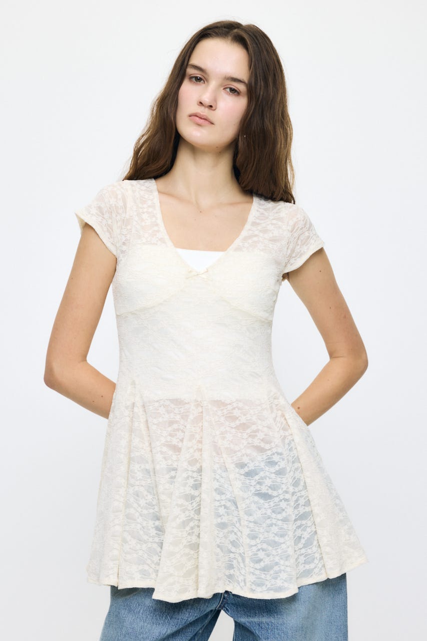 LACE SKATER ドレス IVOY FREE