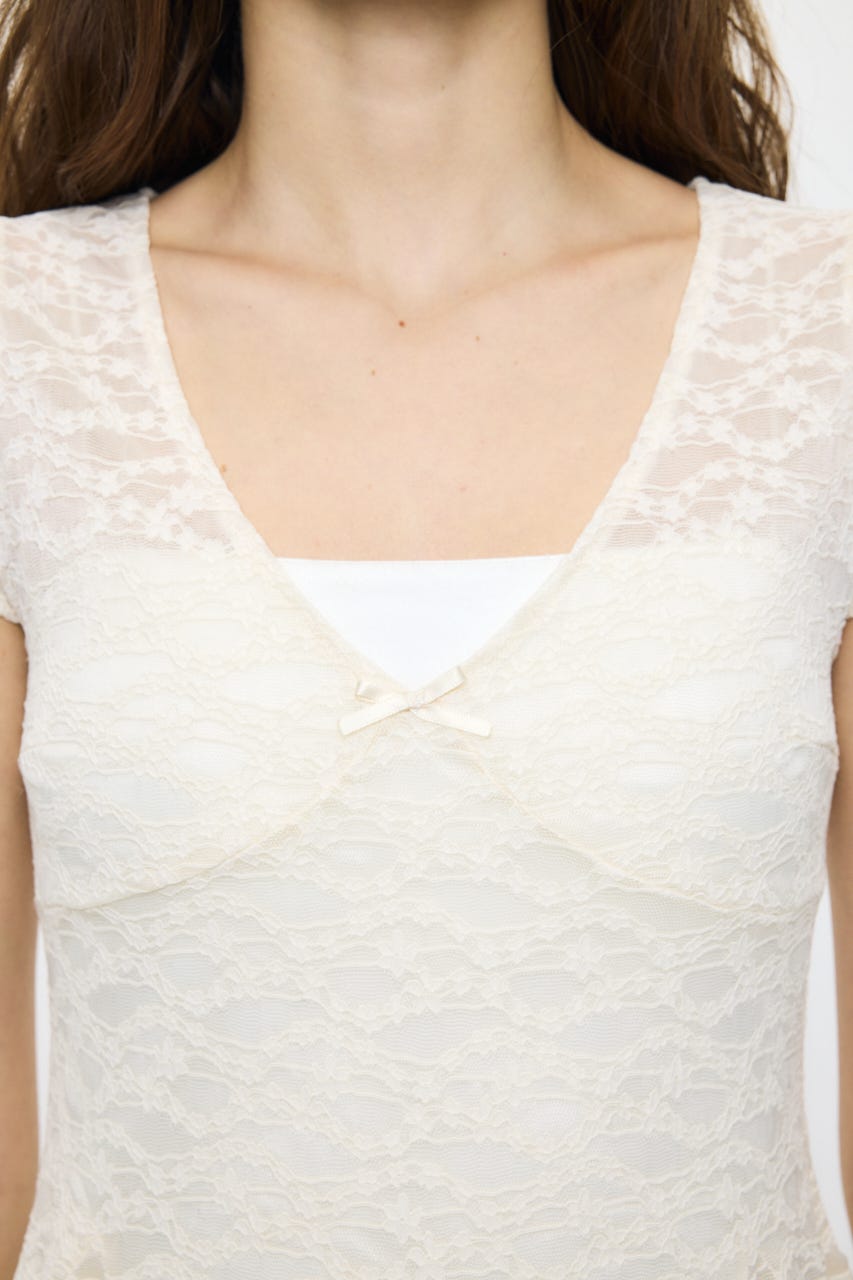 LACE SKATER ドレス IVOY FREE