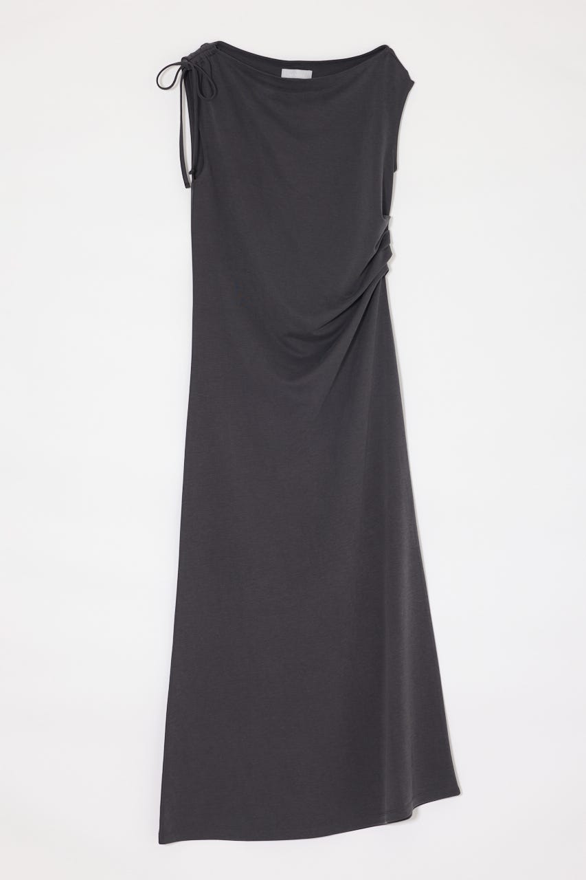ASSYMMETRY NECK JERSEY ドレス GRY 2