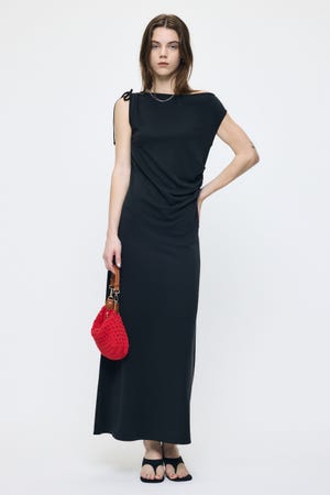 ASSYMMETRY NECK JERSEY ドレス