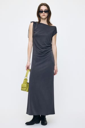 ASSYMMETRY NECK JERSEY ドレス
