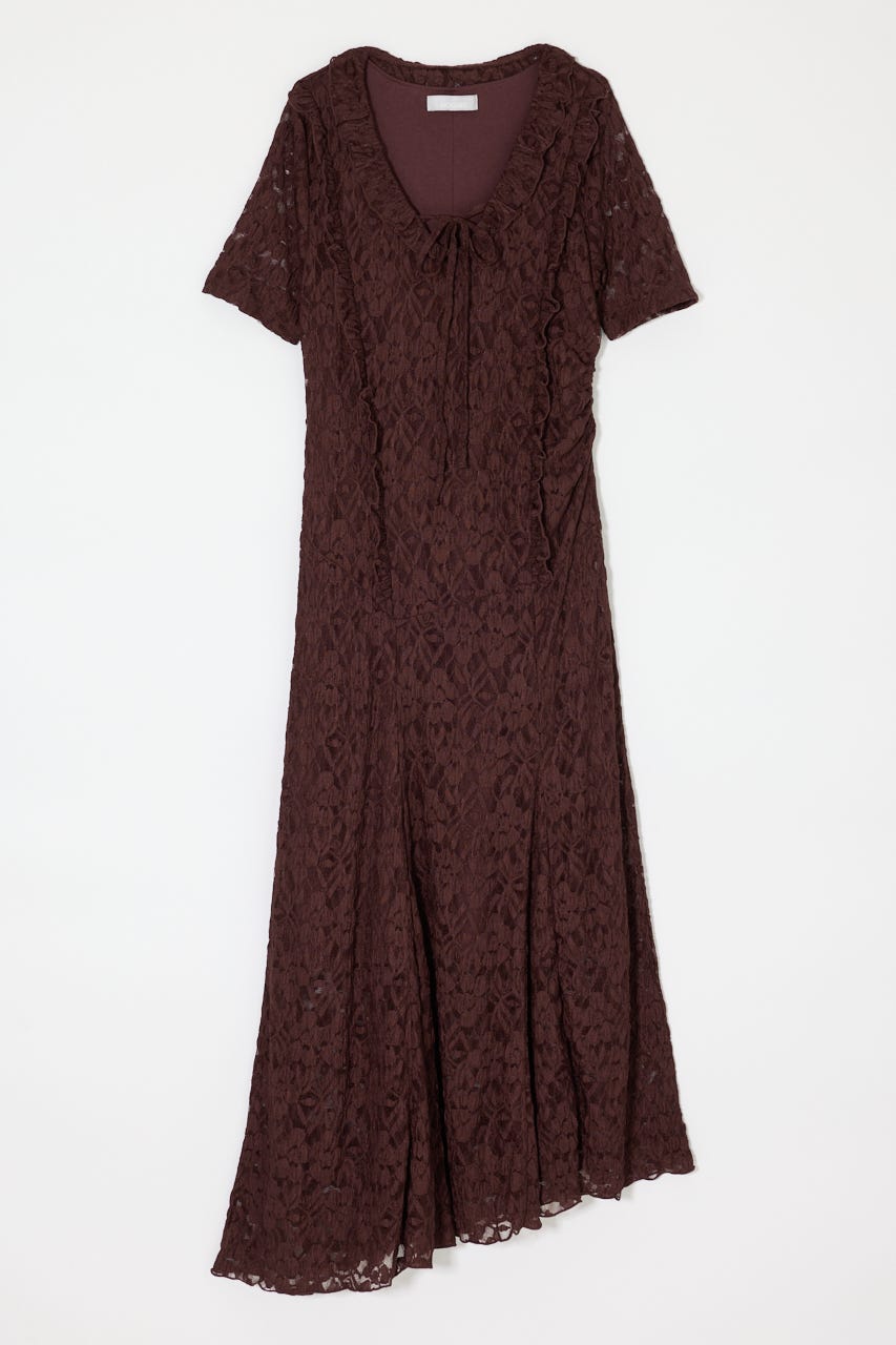 CUT LACE ASYMMETRY ドレス D/BRN 2