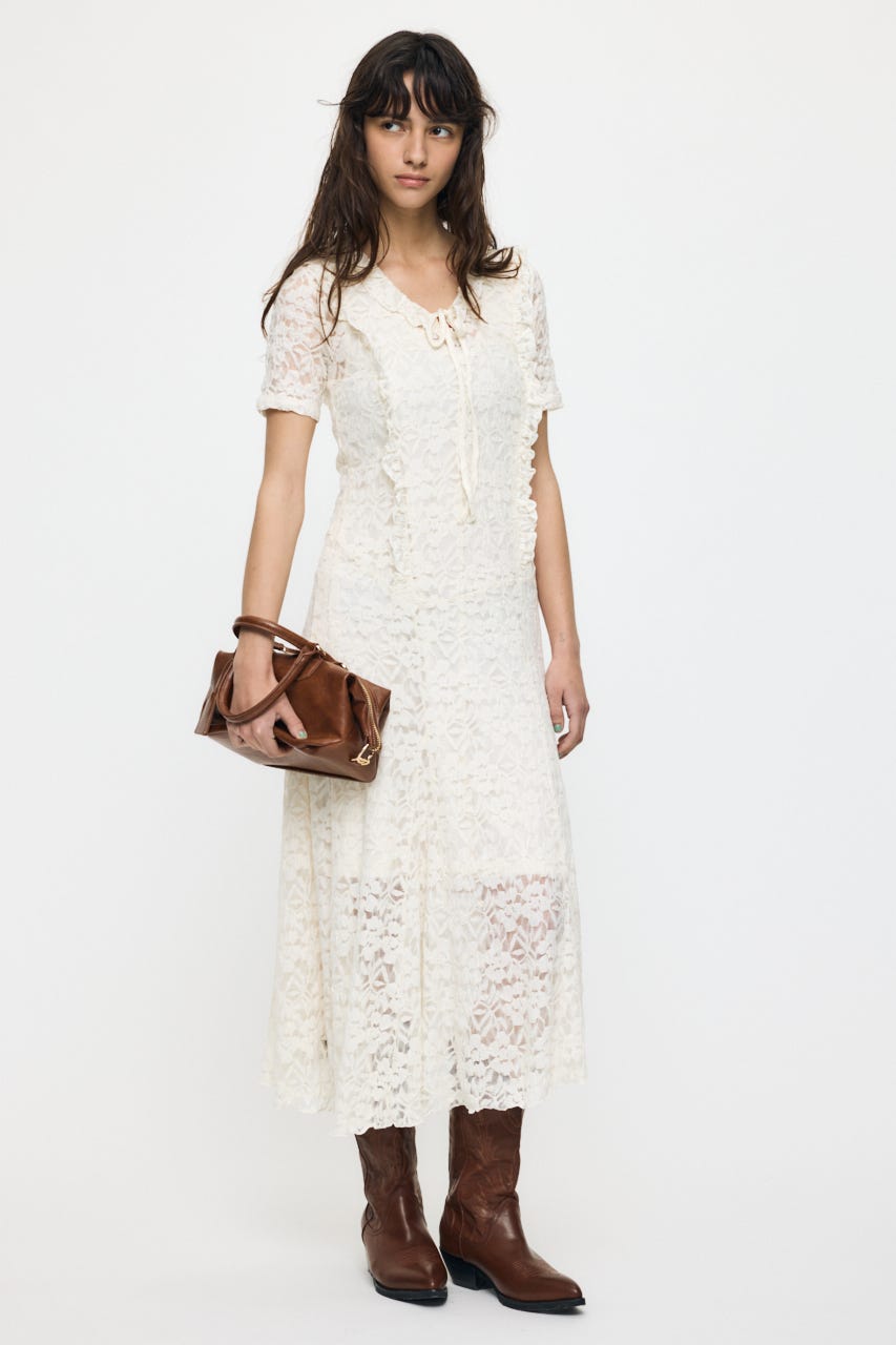 CUT LACE ASYMMETRY ドレス IVOY 2