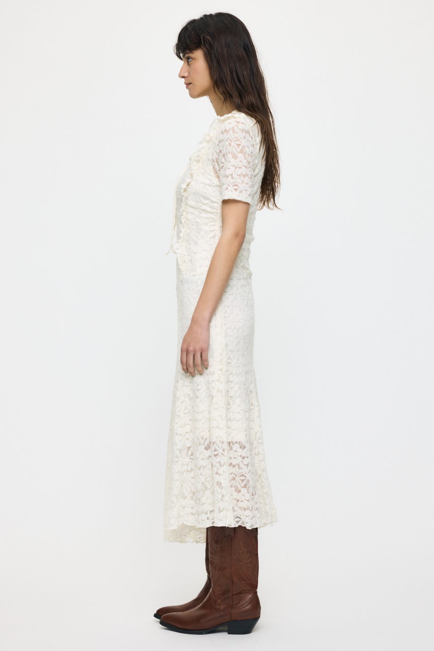 CUT LACE ASYMMETRY ドレス IVOY 2