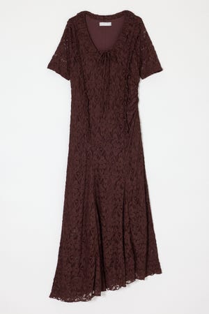 CUT LACE ASYMMETRY ドレス