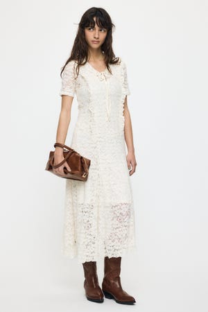 CUT LACE ASYMMETRY ドレス