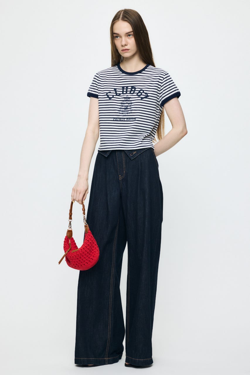 CLUB 67 RINGER TEE 柄WHT FREE