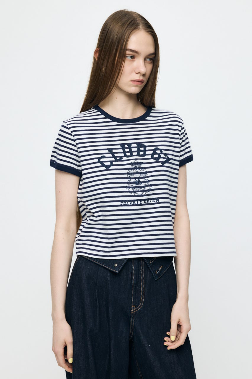 CLUB 67 RINGER TEE 柄WHT FREE