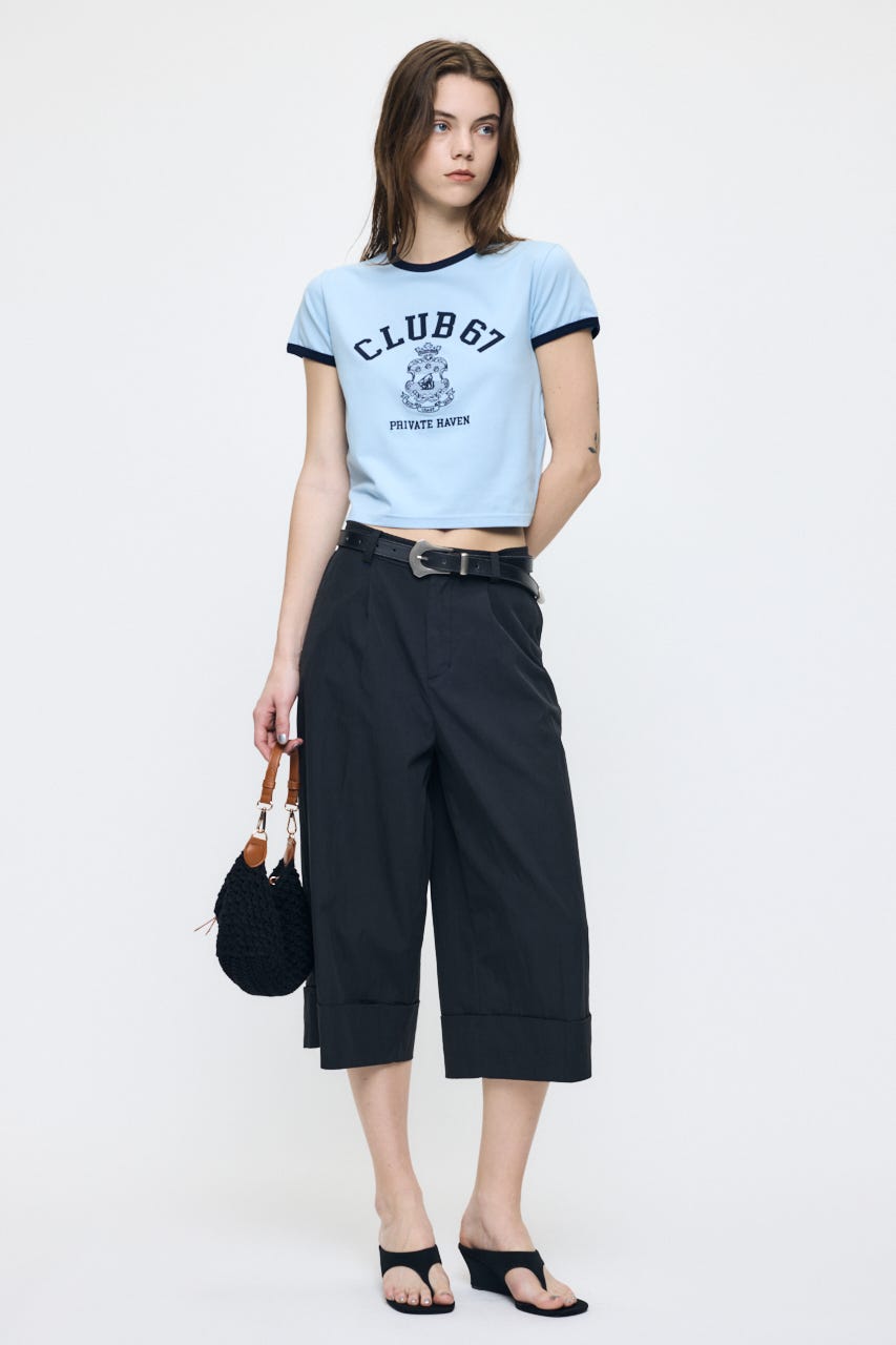 CLUB 67 RINGER TEE L/BLU FREE