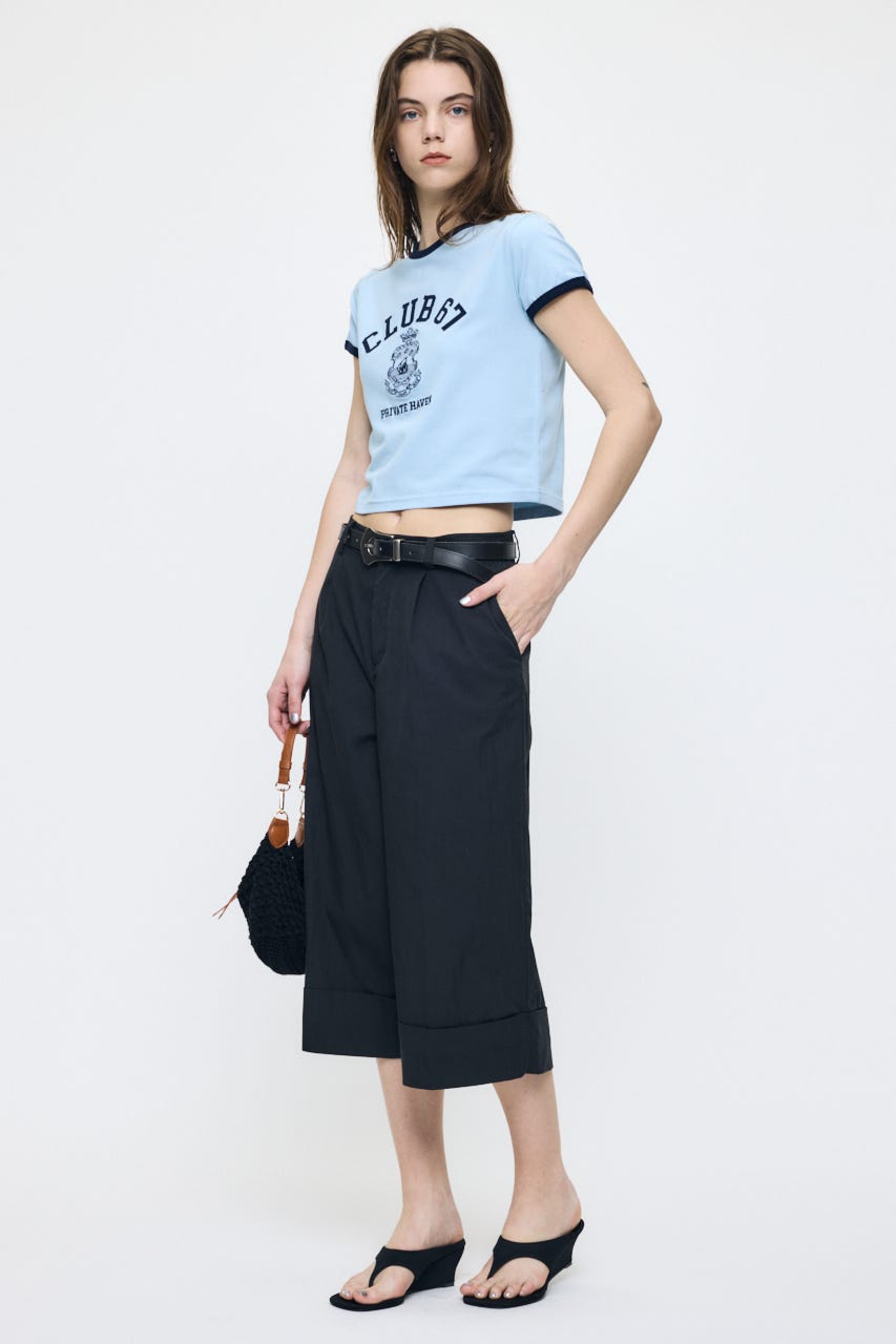 CLUB 67 RINGER TEE L/BLU FREE