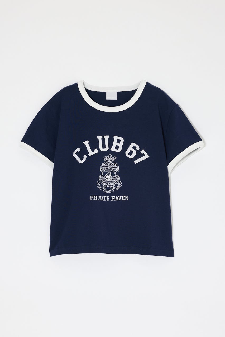 CLUB 67 RINGER TEE NVY FREE