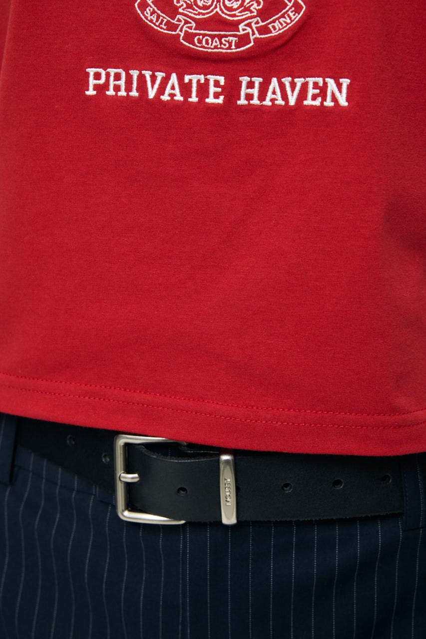 CLUB 67 RINGER TEE RED FREE