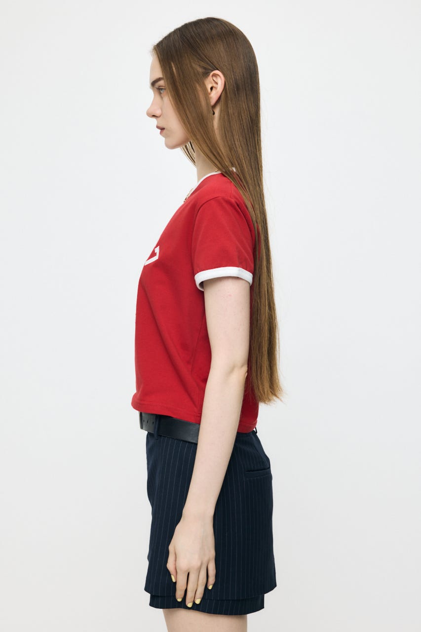 CLUB 67 RINGER TEE RED FREE