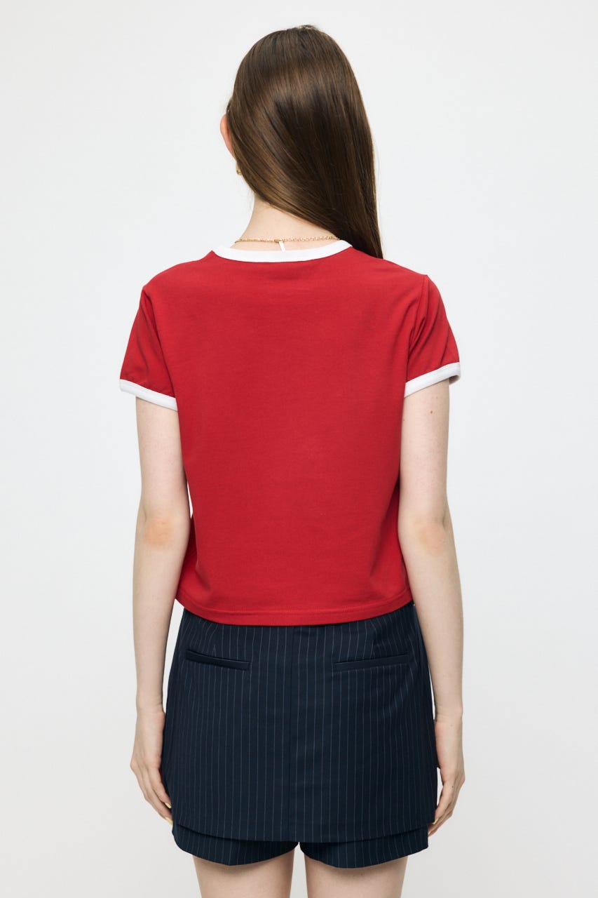 CLUB 67 RINGER TEE RED FREE