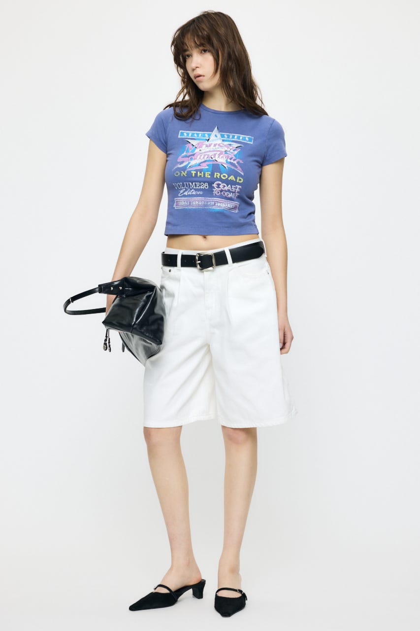 TUCKED COCOON BERMUDA ショーツ O/WHT 0