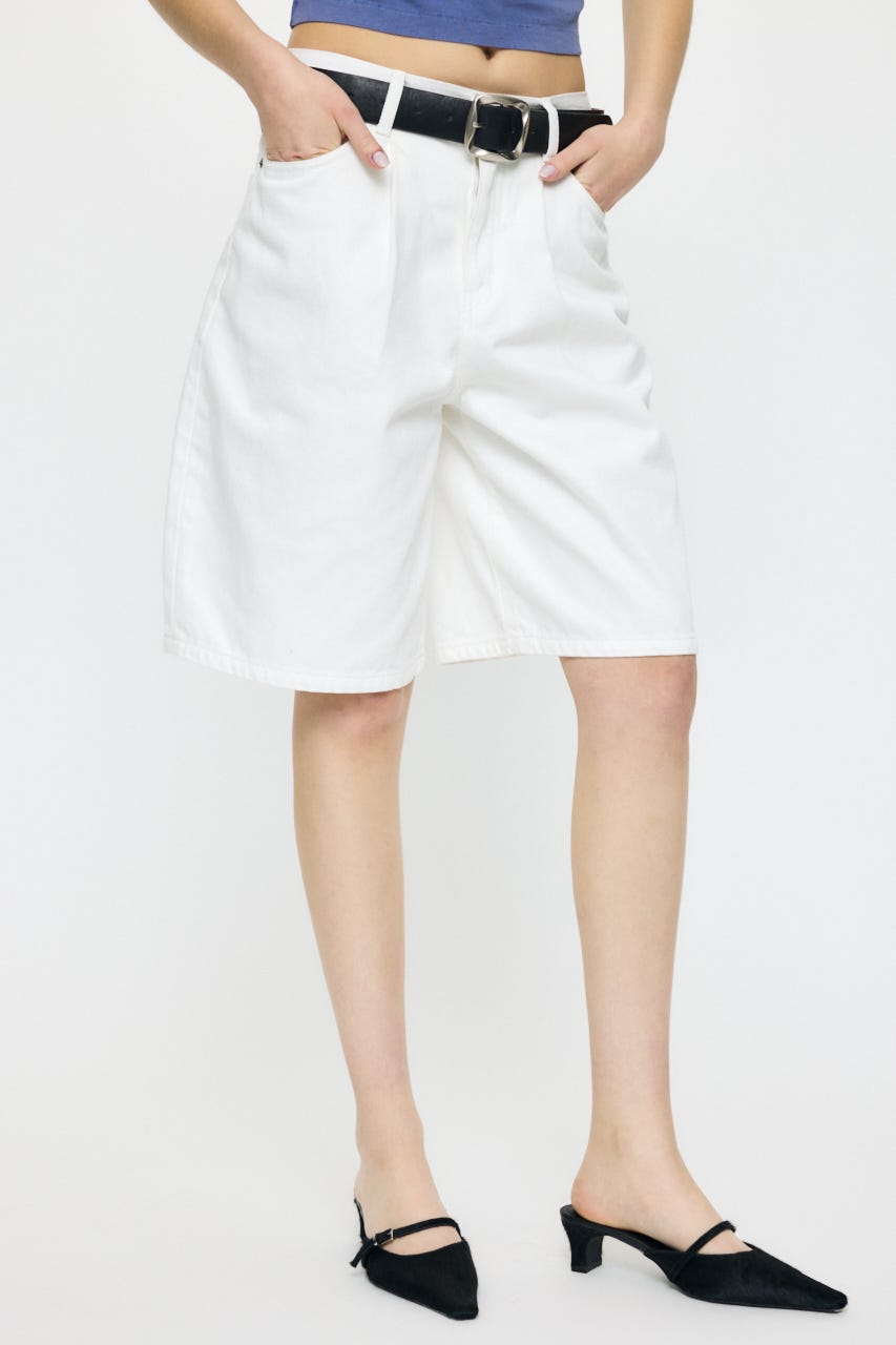 TUCKED COCOON BERMUDA ショーツ O/WHT 0