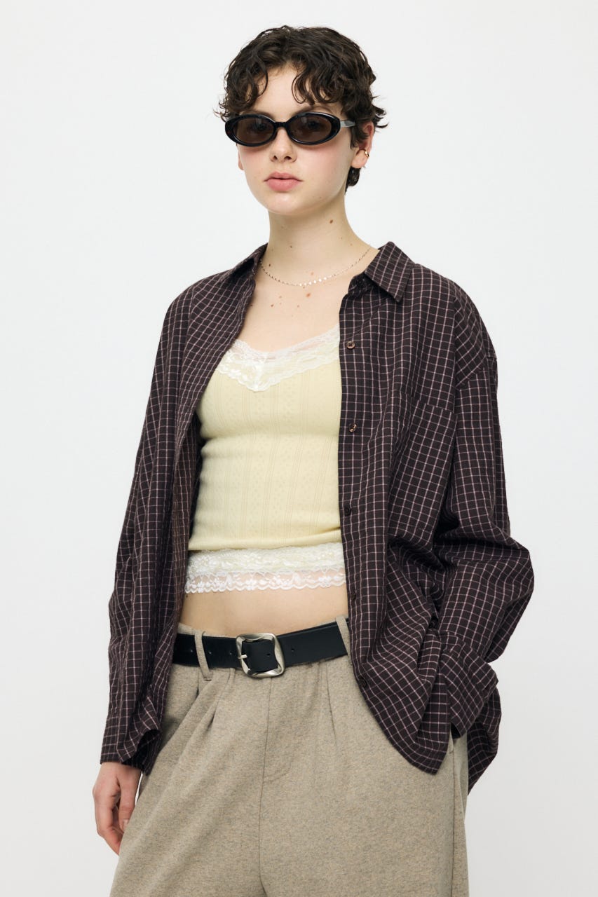 SUCKER CHECK シャツ BRN 2