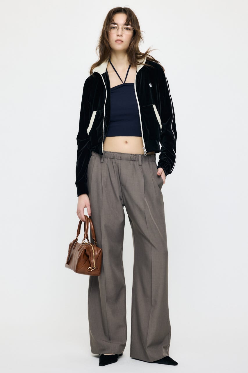 【SS先行アイテム】VELOUR TRACK ジャケット BLK FREE