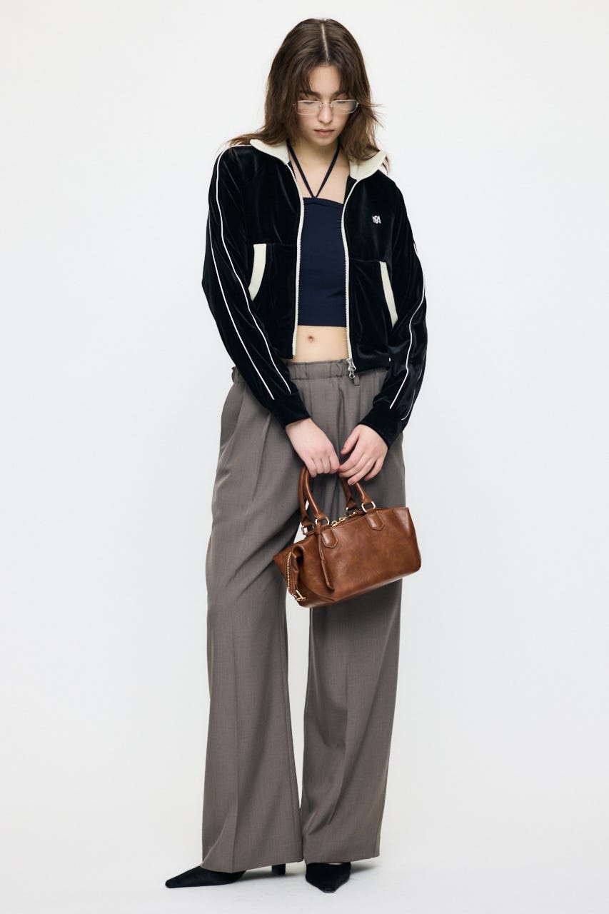 【SS先行アイテム】VELOUR TRACK ジャケット BLK FREE